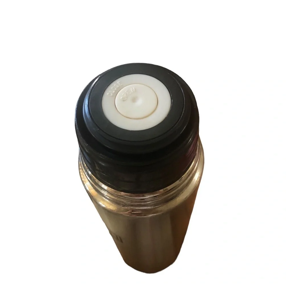 Harley Davidson Stainless Steel Travel Coffee Thermos Logo Screw Off Cup Dents
